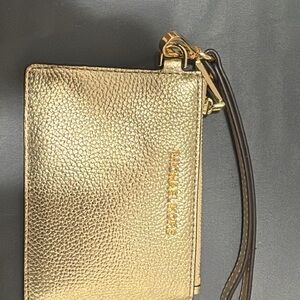 Michael Kors Metallic Gold Wristlet